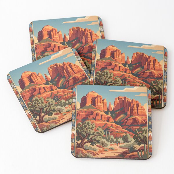 Item preview, Sedona Arizona Vintage Travel Poster designed and sold by Bomax121.