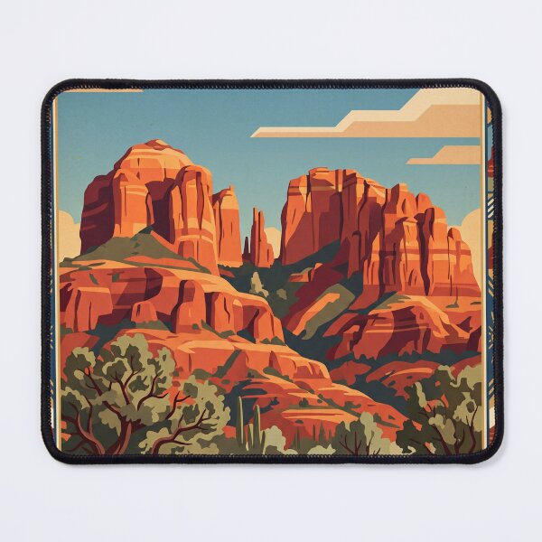 Item preview, Sedona Arizona Vintage Travel Poster designed and sold by Bomax121.
