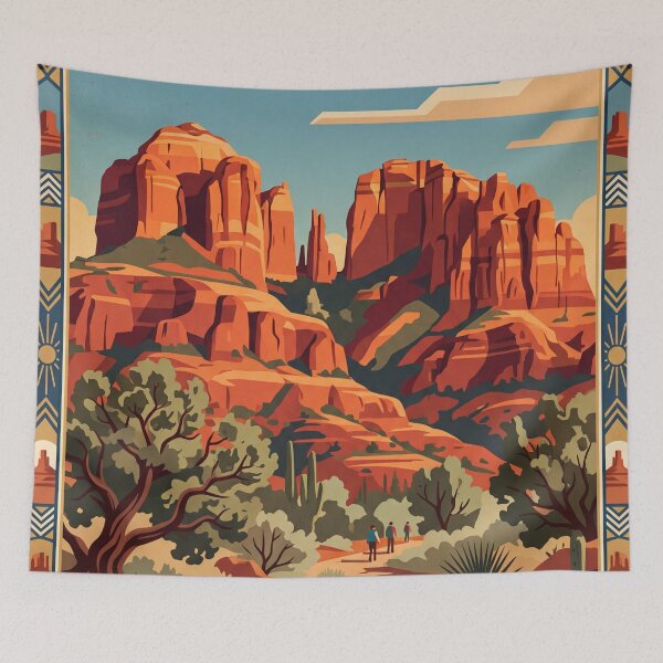 Item preview, Sedona Arizona Vintage Travel Poster designed and sold by Bomax121.
