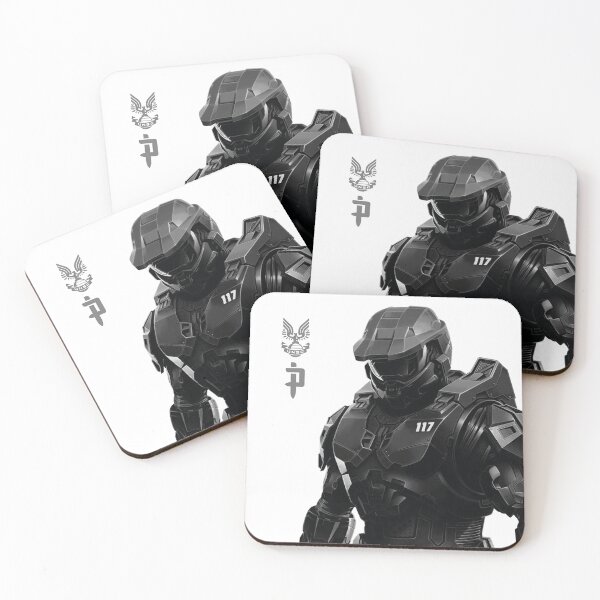 Artikelvorschau, Halo Vintage Legendary: UNSC Master Chief Silhouette und ikonische Gaming-Zitate – Fan-Art entworfen und verkauft von benja-08.