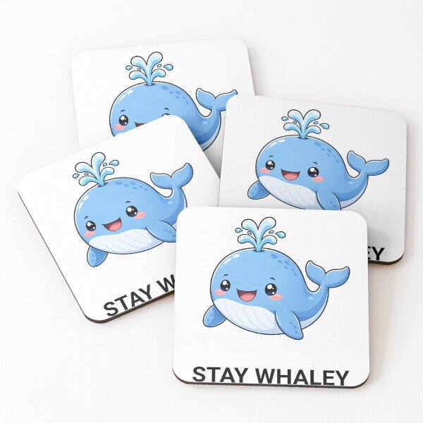 Item preview, Stay Whaley Sweet Kawaii Whale Saying designed and sold by BoosterShop.