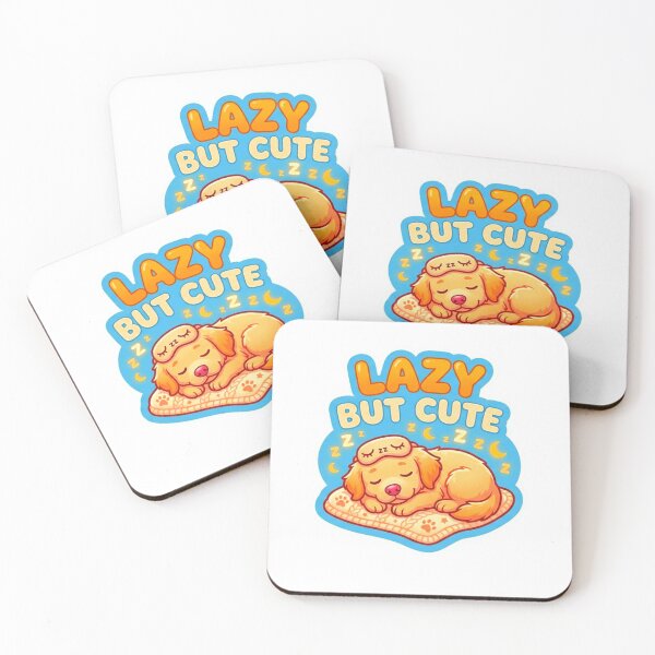 Item preview, Lazy But Cute Sleeping Golden Retriever Puppy Sticker Design designed and sold by ExploreAura Studio.