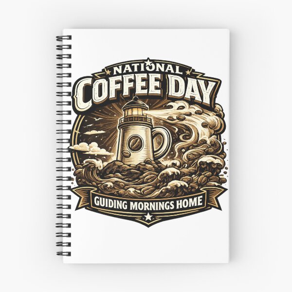 Item preview, Guiding Mornings Home National Coffee Day Lighthouse  designed and sold by irfanshikh.