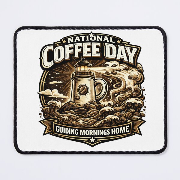 Item preview, Guiding Mornings Home National Coffee Day Lighthouse designed and sold by irfanshikh.