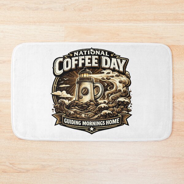 Item preview, Guiding Mornings Home National Coffee Day Lighthouse  designed and sold by irfanshikh.
