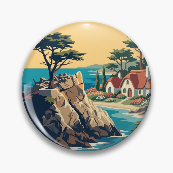 Item preview, Carmel by the Sea Vintage Travel Poster designed and sold by Bomax121.