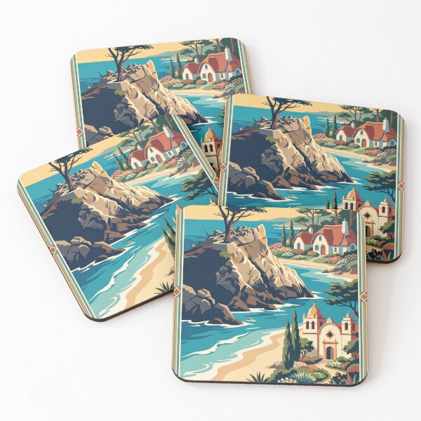 Item preview, Carmel by the Sea Vintage Travel Poster designed and sold by Bomax121.
