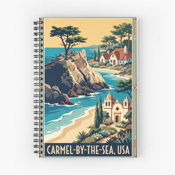 Item preview, Carmel by the Sea Vintage Travel Poster designed and sold by Bomax121.