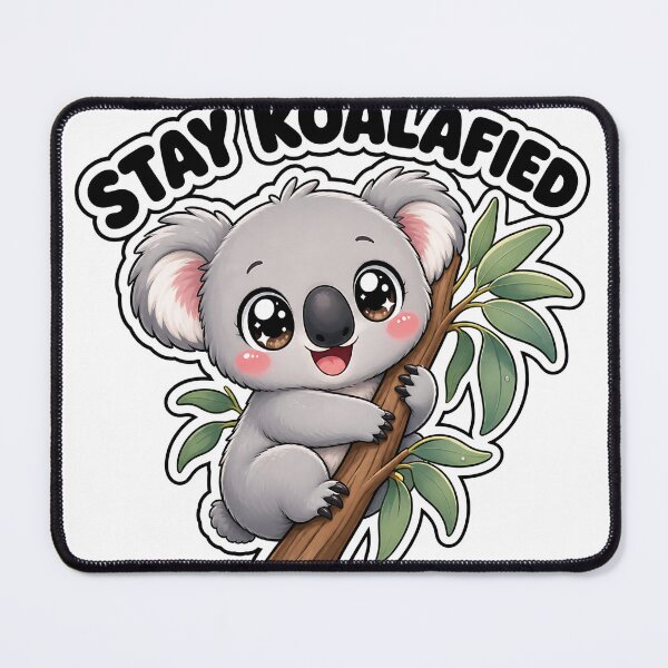 Item preview, Stay Koalafied Cute Koala on the Eucalyptus Kawaii designed and sold by BoosterShop.