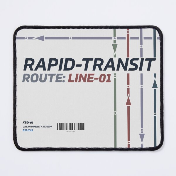 Item preview, Rapid Transit System Map - Route Line 01 | Minimalist Grid designed and sold by KozbiDesign.
