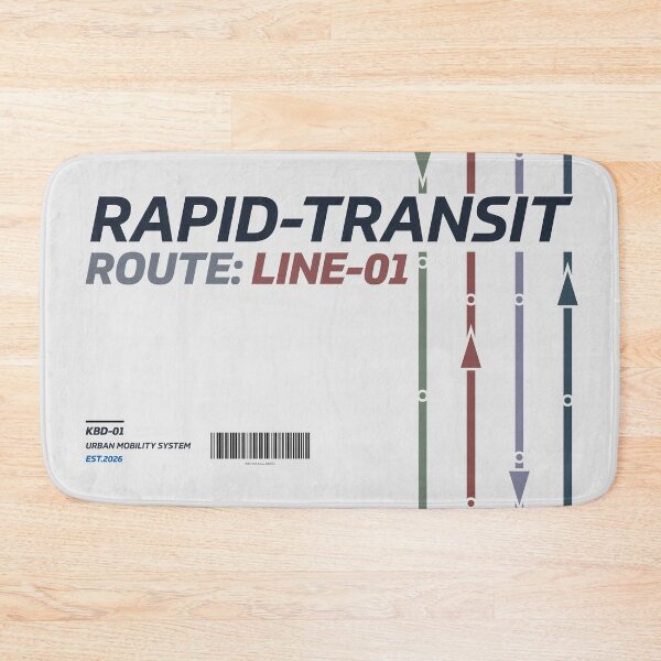 Item preview, Rapid Transit System Map - Route Line 01 | Minimalist Grid designed and sold by KozbiDesign.