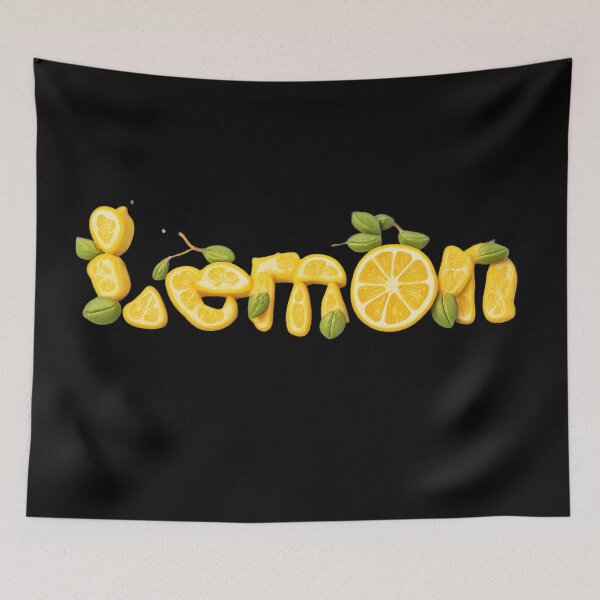 Item preview, Fresh Lemon Word Typography designed and sold by Khadigadesings.