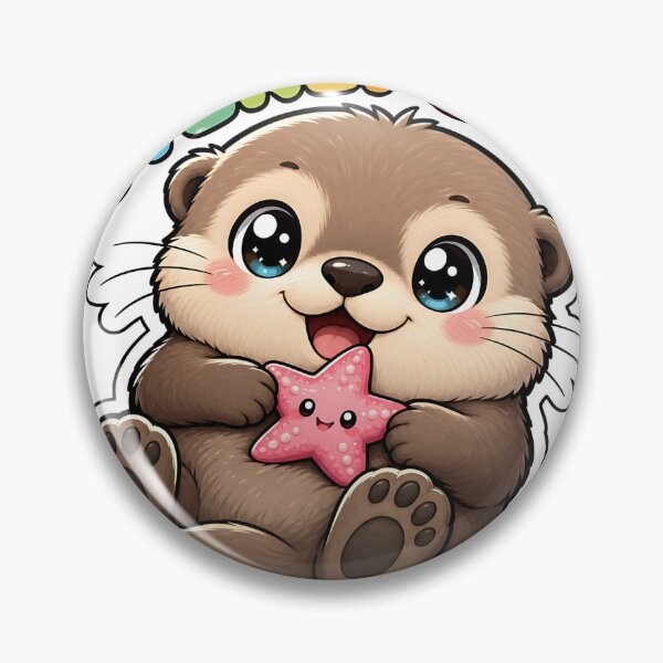 Artikelvorschau, Otterly Cute Süßer Otter mit Seestern Kawaii entworfen und verkauft von BoosterShop.