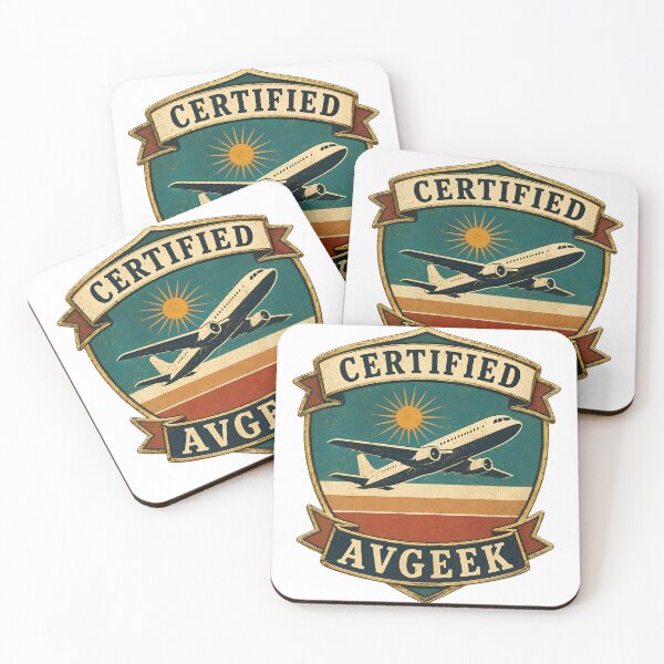 Item preview, Certified Avgeek Vintage Aviation Emblem Crest Proud Plane Lover Pilot Gift designed and sold by EMaviation_.