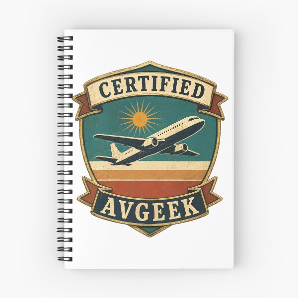 Item preview, Certified Avgeek Vintage Aviation Emblem Crest Proud Plane Lover Pilot Gift designed and sold by EMaviation_.