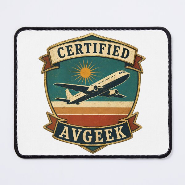 Item preview, Certified Avgeek Vintage Aviation Emblem Crest Proud Plane Lover Pilot Gift designed and sold by EMaviation_.