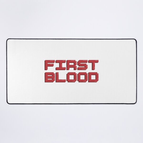 Item preview, First Blood Gaming Quote Pixel Art Decal designed and sold by alexmaushaus.