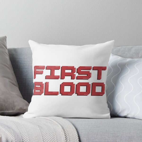 Item preview, First Blood Gaming Quote Pixel Art Decal designed and sold by alexmaushaus.