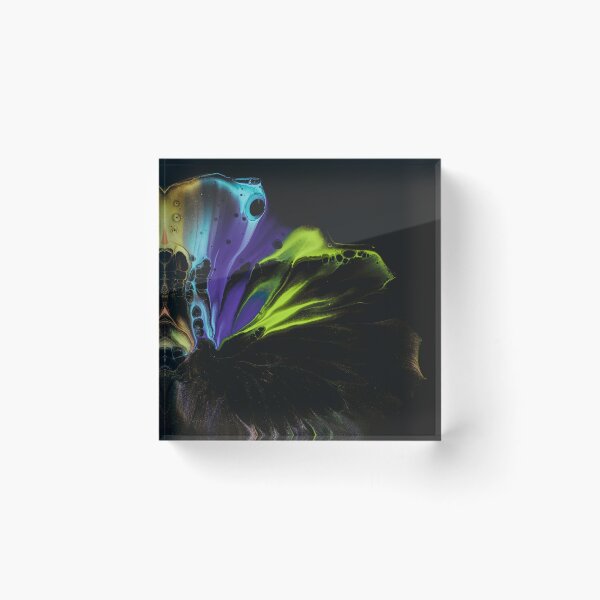 Item preview, Abstract Neon Fluid Bloom On Black designed and sold by BuckaBaby.