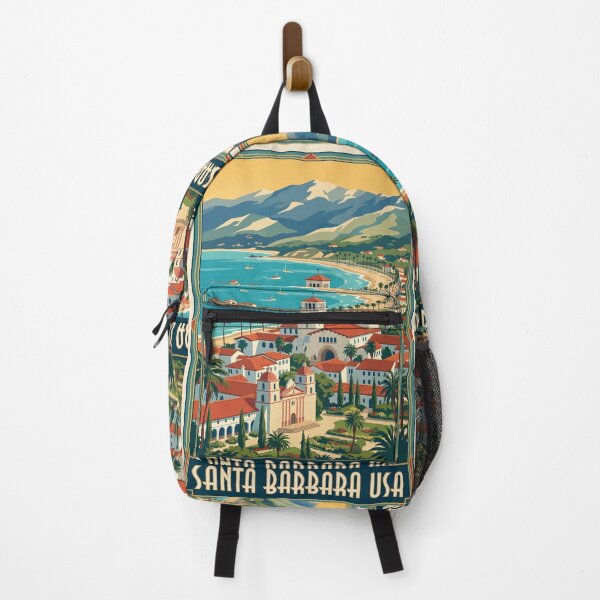 Item preview, Santa Barbara California Vintage Travel Poster designed and sold by Bomax121.