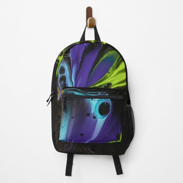 Item preview, Abstract Neon Fluid Bloom On Black designed and sold by BuckaBaby.