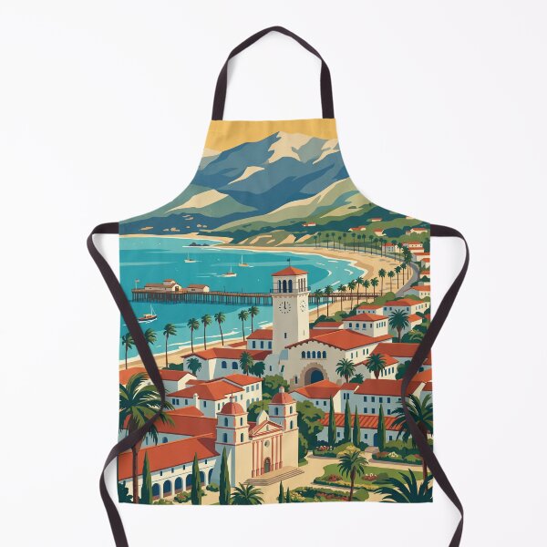 Item preview, Santa Barbara California Vintage Travel Poster designed and sold by Bomax121.