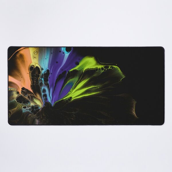 Item preview, Abstract Neon Fluid Bloom On Black designed and sold by BuckaBaby.