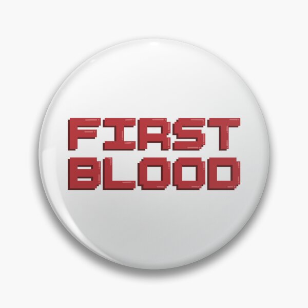 Item preview, First Blood Gaming Quote Pixel Art Decal designed and sold by alexmaushaus.