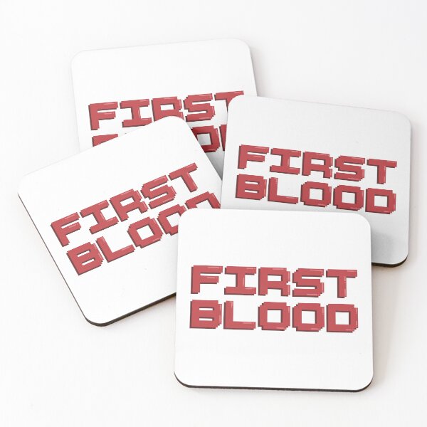 Item preview, First Blood Gaming Quote Pixel Art Decal designed and sold by alexmaushaus.