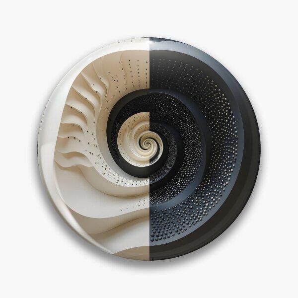 Item preview, Symmetrical Black and White Spiral Design designed and sold by Vicky Brago-Mitchell®.
