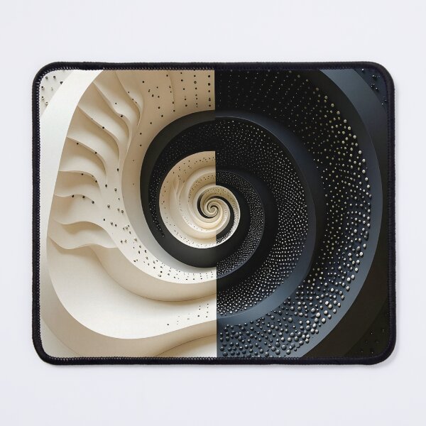 Item preview, Symmetrical Black and White Spiral Design designed and sold by Vicky Brago-Mitchell®.