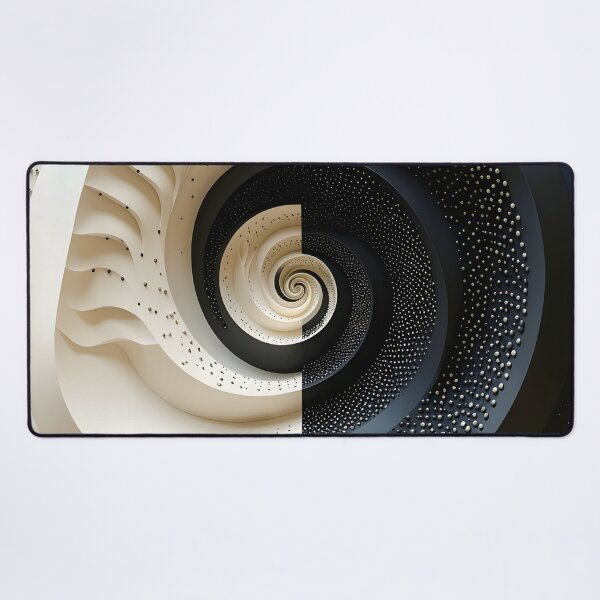 Item preview, Symmetrical Black and White Spiral Design designed and sold by Vicky Brago-Mitchell®.