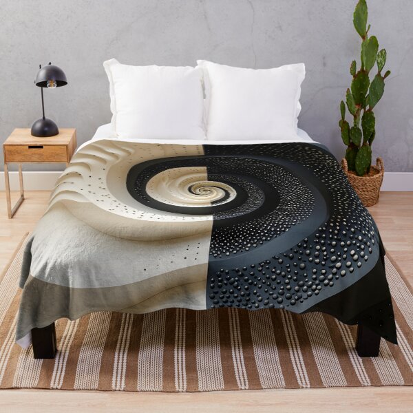 Item preview, Symmetrical Black and White Spiral Design designed and sold by Vicky Brago-Mitchell®.