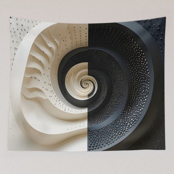 Item preview, Symmetrical Black and White Spiral Design designed and sold by Vicky Brago-Mitchell®.