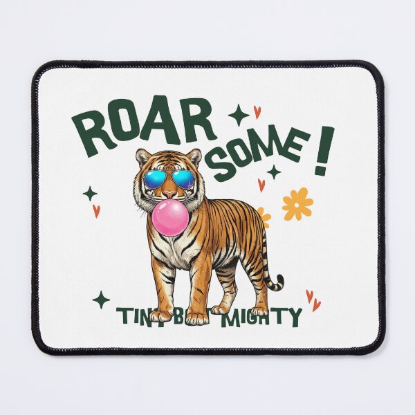 Item preview, Roarsome Tiger Cooler Tiger with Bubble Gum Kawaii designed and sold by BoosterShop.