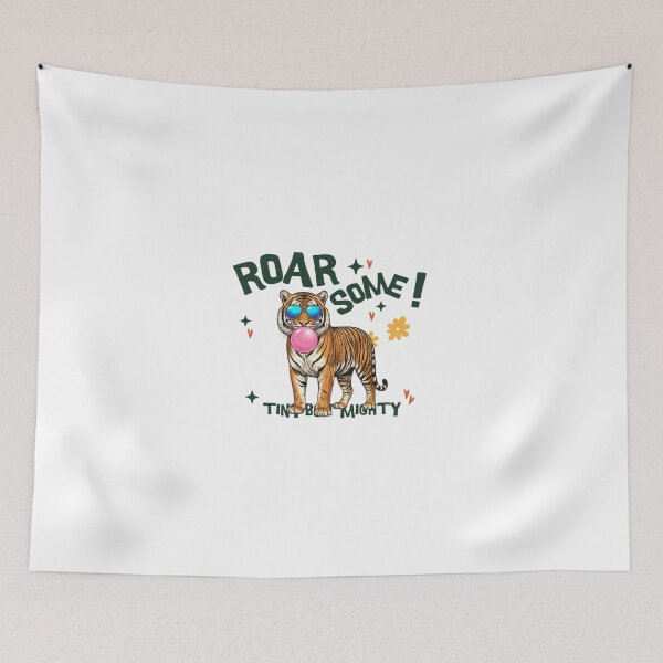 Item preview, Roarsome Tiger Cooler Tiger with Bubble Gum Kawaii designed and sold by BoosterShop.