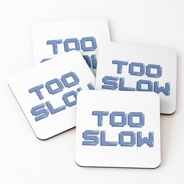 Item preview, Too Slow Gaming Quote Pixel Art Decal designed and sold by alexmaushaus.