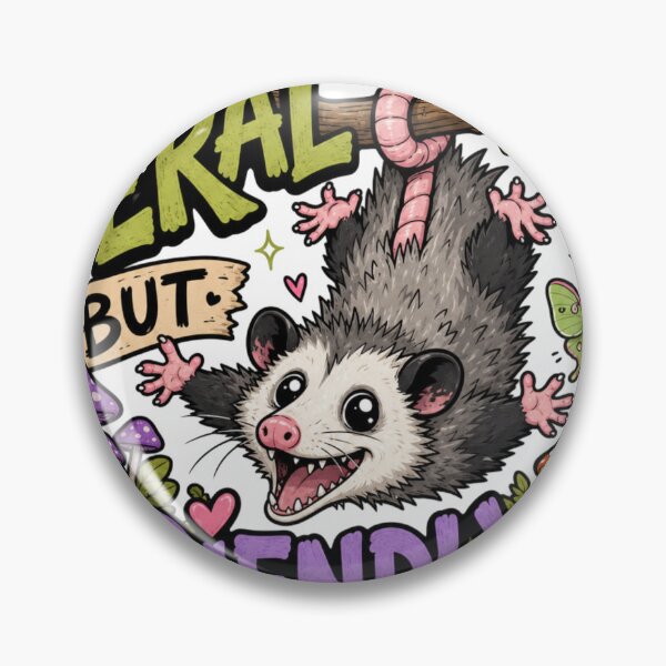 Item preview, Feral But Friendly Cute Possum Goblincore designed and sold by BoosterShop.