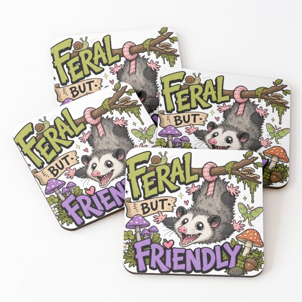 Item preview, Feral But Friendly Cute Possum Goblincore designed and sold by BoosterShop.
