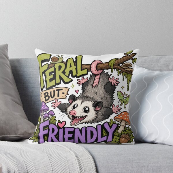Item preview, Feral But Friendly Cute Possum Goblincore designed and sold by BoosterShop.