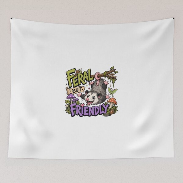 Item preview, Feral But Friendly Cute Possum Goblincore designed and sold by BoosterShop.