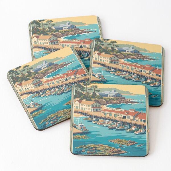 Item preview, Monterey California Vintage Travel Poster designed and sold by Bomax121.