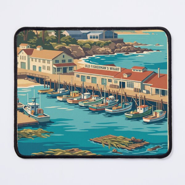 Item preview, Monterey California Vintage Travel Poster designed and sold by Bomax121.