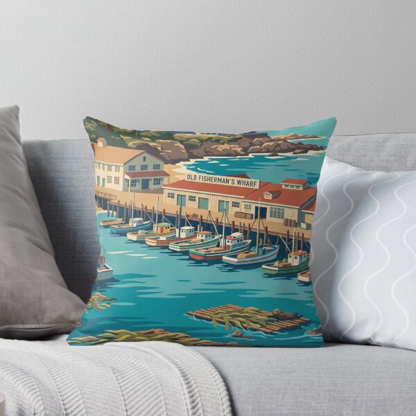 Item preview, Monterey California Vintage Travel Poster designed and sold by Bomax121.