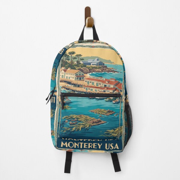 Item preview, Monterey California Vintage Travel Poster designed and sold by Bomax121.