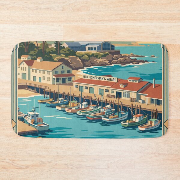 Item preview, Monterey California Vintage Travel Poster designed and sold by Bomax121.