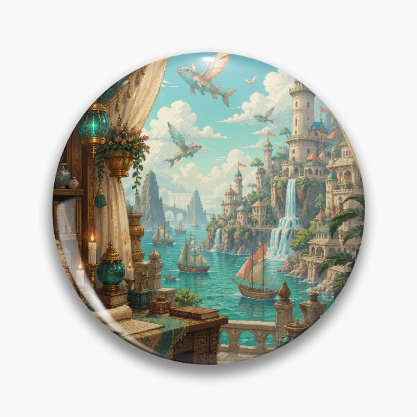 Item preview, The Cartographer's Study Above Skywhale Harbor  designed and sold by Sketchlegacy.