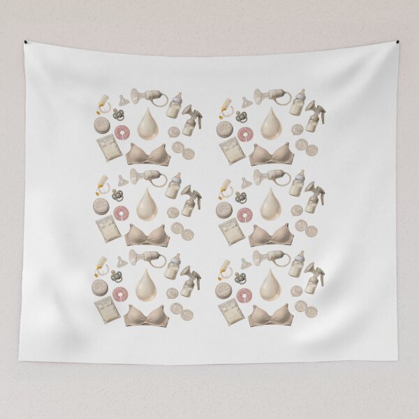 Item preview, Breastfeeding Essentials Flat Lay Pattern Lactation Consultant IBCLC designed and sold by Neurospicy Trolls.