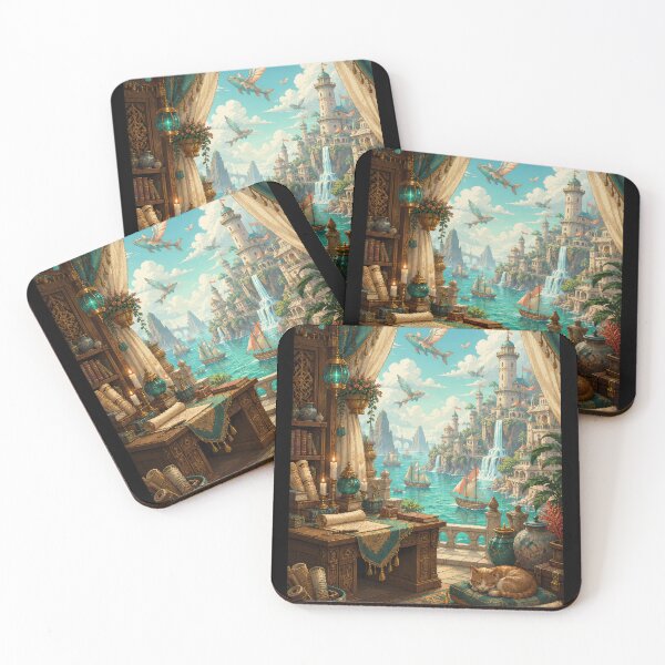 Item preview, The Cartographer's Study Above Skywhale Harbor  designed and sold by Sketchlegacy.