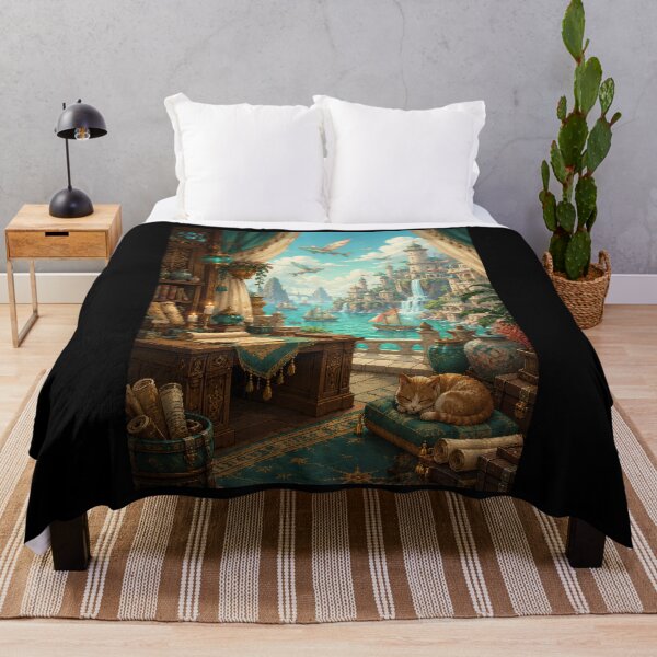 Item preview, The Cartographer's Study Above Skywhale Harbor designed and sold by Sketchlegacy.